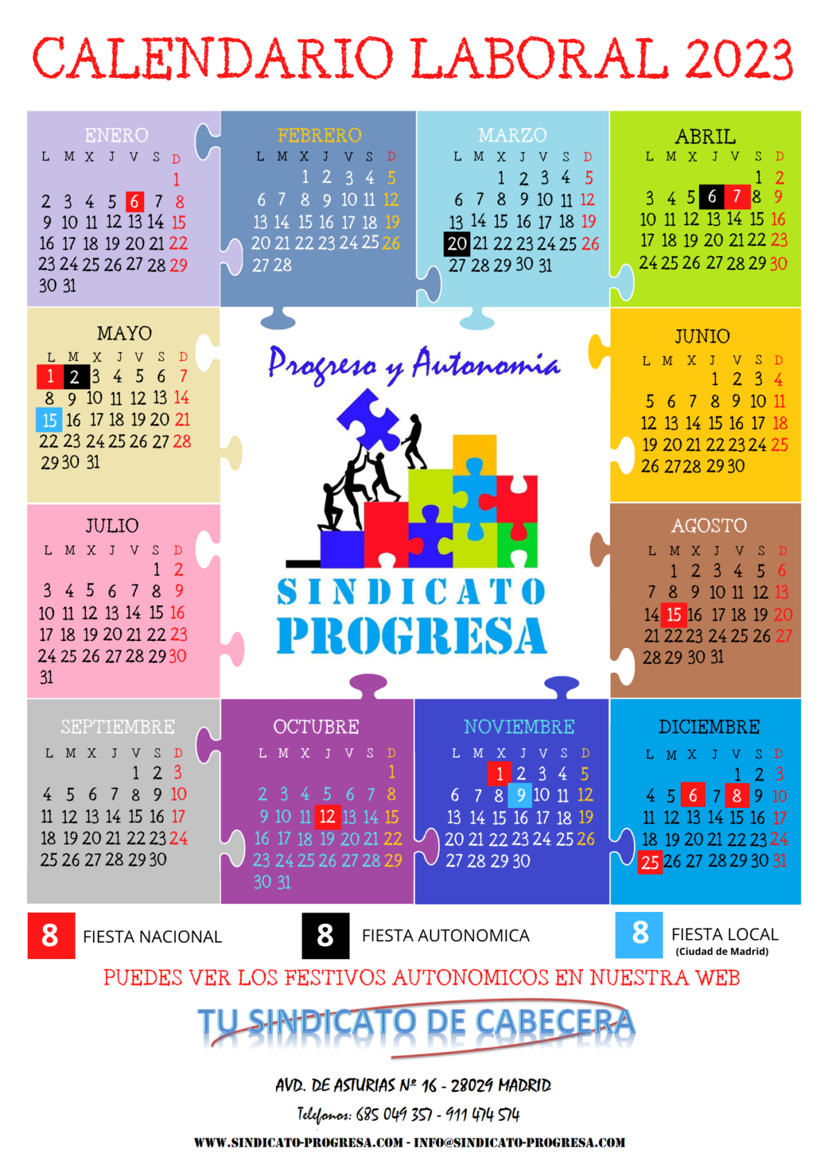 CALENDARIO LABORAL 2023